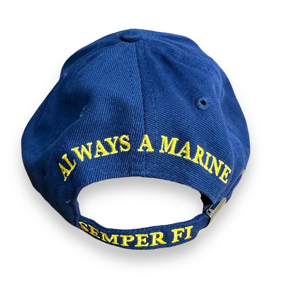 U.S. Marine Corps Never Retired Cap Baseball Strapback Hat Military Navy‎ Blue - Picture 3 of 7
